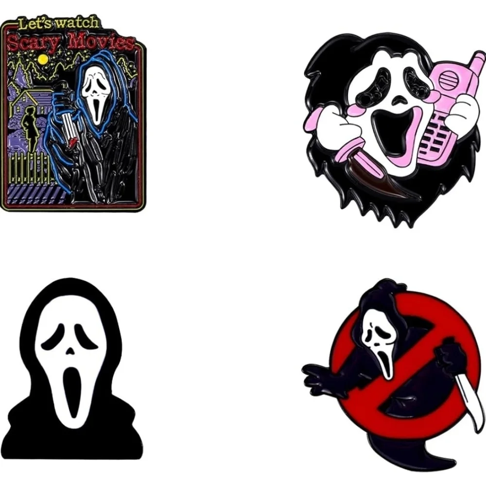 Ghostface Horror Movie Enamel Pin Set 6 piece